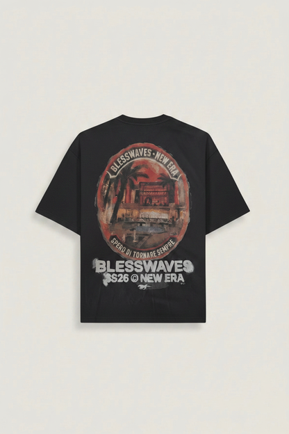 Camiseta Gris Oscuro - Blesswaves New Era